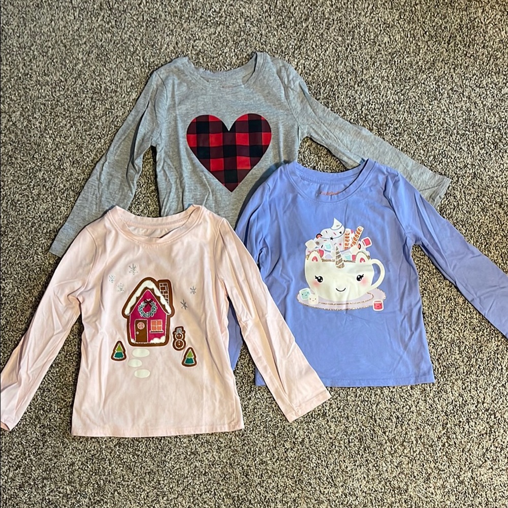 Kids Graphic Long Sleeve Shirts - Set of 3
